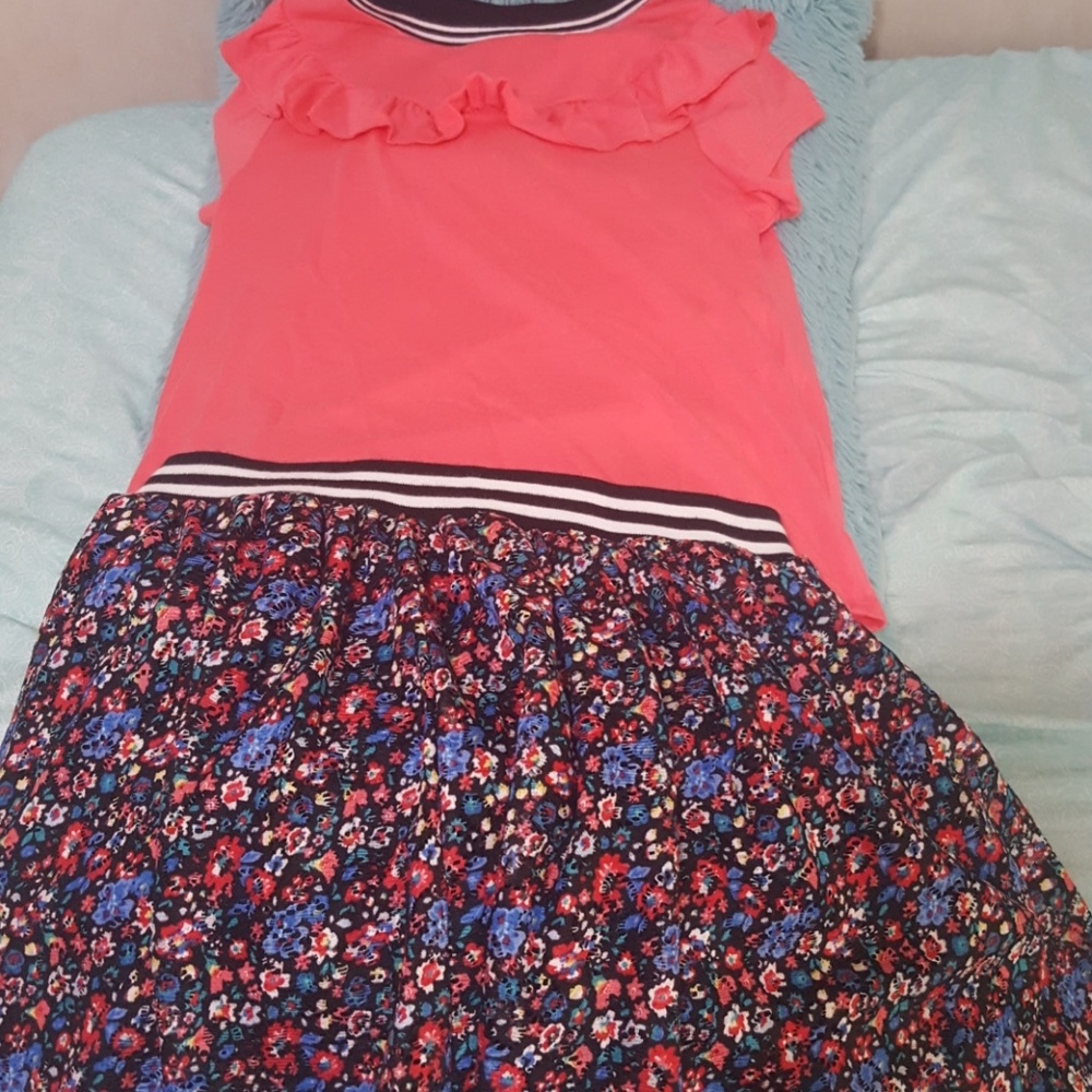 Wonder Nation Ruffle Top and Skirt